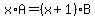 x*A = (x+1)B