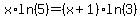 x*ln(5) = (x+1)ln(3)