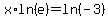 x%2Aln%28e%29+=+ln%28-3%29