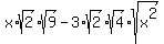 x%2Asqrt%282%29%2Asqrt%289%29-3%2Asqrt%282%29%2Asqrt%284%29%2Asqrt%28x%5E2%29