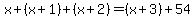 x%2B%28x%2B1%29%2B%28x%2B2%29=%28x%2B3%29%2B54
