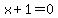 x%2B1=0