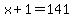 x%2B1=141