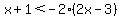 x%2B1+%3C+-2+%2A+%282x-3%29