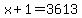 x%2B1+=+3613