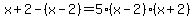 x+2-(x-2)=5(x-2)(x+2)