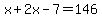 x%2B2x-7=146
