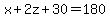 x%2B2z%2B30=180