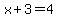 x%2B3=4