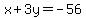 x%2B3y+=+-56