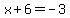 x%2B6+=+-3