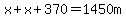 x%2Bx%2B370=1450m