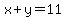 x%2By=11