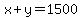 x+y=1500