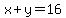 x%2By=16