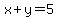x%2By=5
