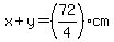 x%2By+=+%2872%2F4%29cm