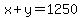 x+y=1250