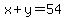 x%2By=54