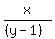 x%2F%28%28y-1%29%29