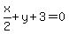 x%2F2+%2B+y+%2B+3+=+0