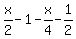 x%2F2+-+1+-+x%2F4+-+1%2F2