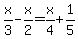 x%2F3+-+x%2F2+=+x%2F4+%2B+1%2F5