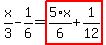 x%2F3-1%2F6=highlight_red%28+5%2F6%2Ax%2B1%2F12+%29