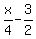 x%2F4+-+3%2F2