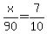 x%2F90=7%2F10