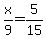 x%2F9=5%2F15
