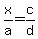 x/a=c/d