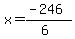 x=%28-246%29%2F%286%29