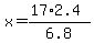 x=%2817%2A2.4%29%2F6.8