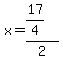x=%2817%2F4%29%2F2