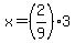x=%282%2F9%29%2A3