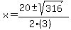 x=%2820%2B-sqrt%28316%29%29%2F%282%283%29%29