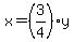 x=%283%2F4%29y