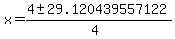 x=%284%2B-+29.120439557122%29%2F%284%29