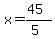 x=%2845%29%2F%285%29
