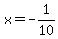 x=-1%2F10