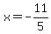 x=-11%2F5