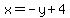 x=-y%2B4