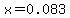 x=0.083