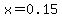 x=0.15