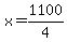 x=1100%2F4