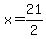 x=21%2F2