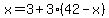 x=3%2B3%2A%2842-x%29