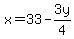 x=33-3y%2F4
