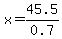 x=45.5%2F0.7
